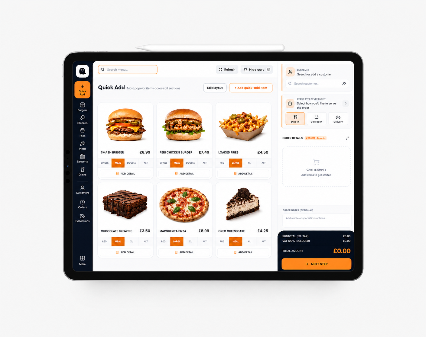 POS terminal in service — front of house